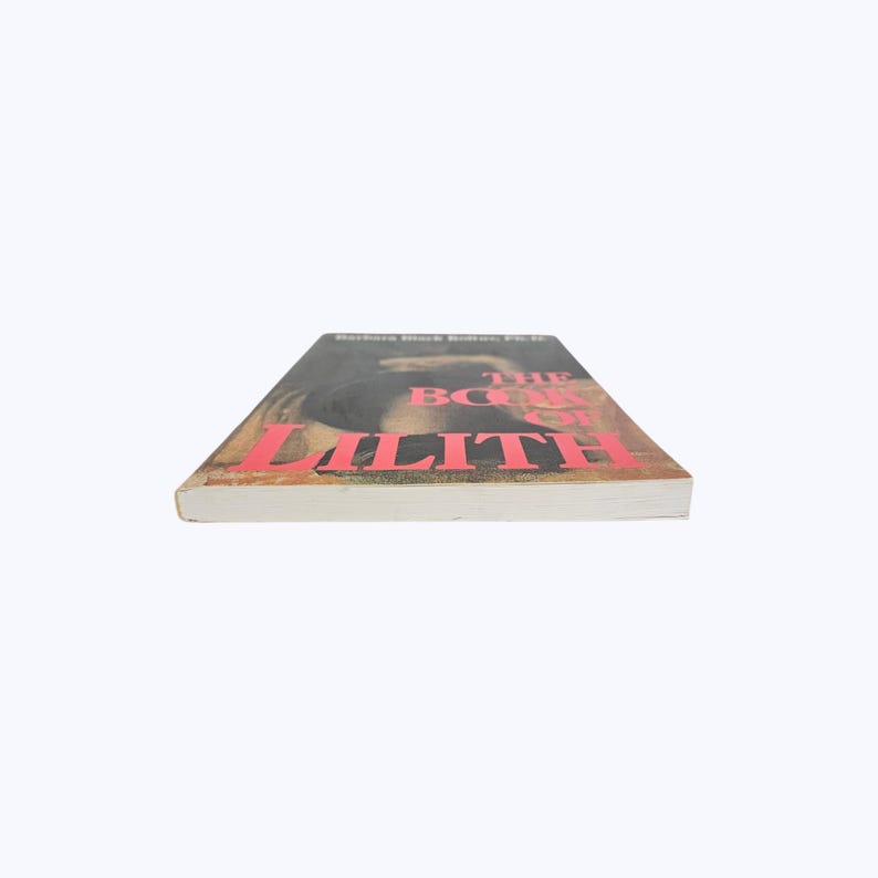 Pode incluir: Um livro de capa dura intitulado "The Book of Lilith" de Barbara Black Koltuv, Ph.D. A capa do livro apresenta uma imagem escura com letras vermelhas. O livro est&aacute; sobre uma superf&iacute;cie branca.
