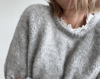 Knitting Pattern | Basic Cozy Fit Pullover - 4 yarn options in 1 pattern | Easy | raglan sweater topdown method | Sizes S to 4X