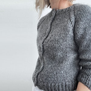 Knitting Pattern | Basic Cardigan - 4 yarn options in 1 pattern | Beginner | classic raglan sweater easy topdown method | sizes S to 4X