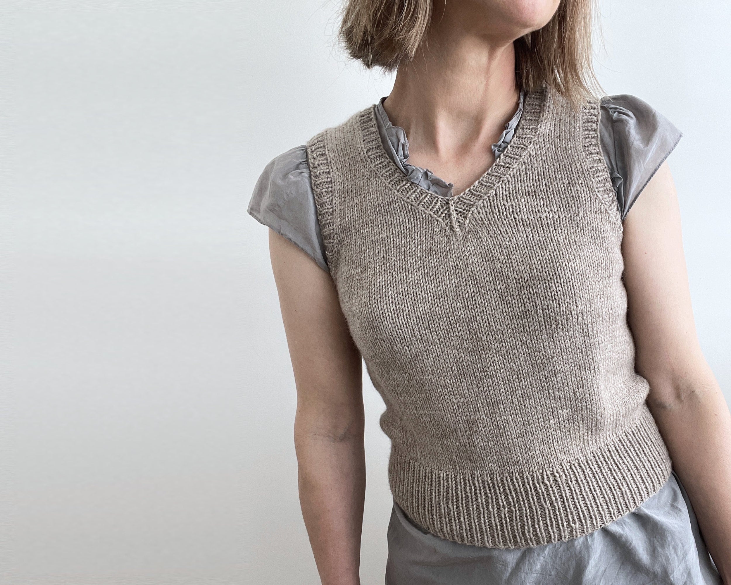 Knitting Pattern | Basic Vest - 4 Yarn Options in 1 Pattern