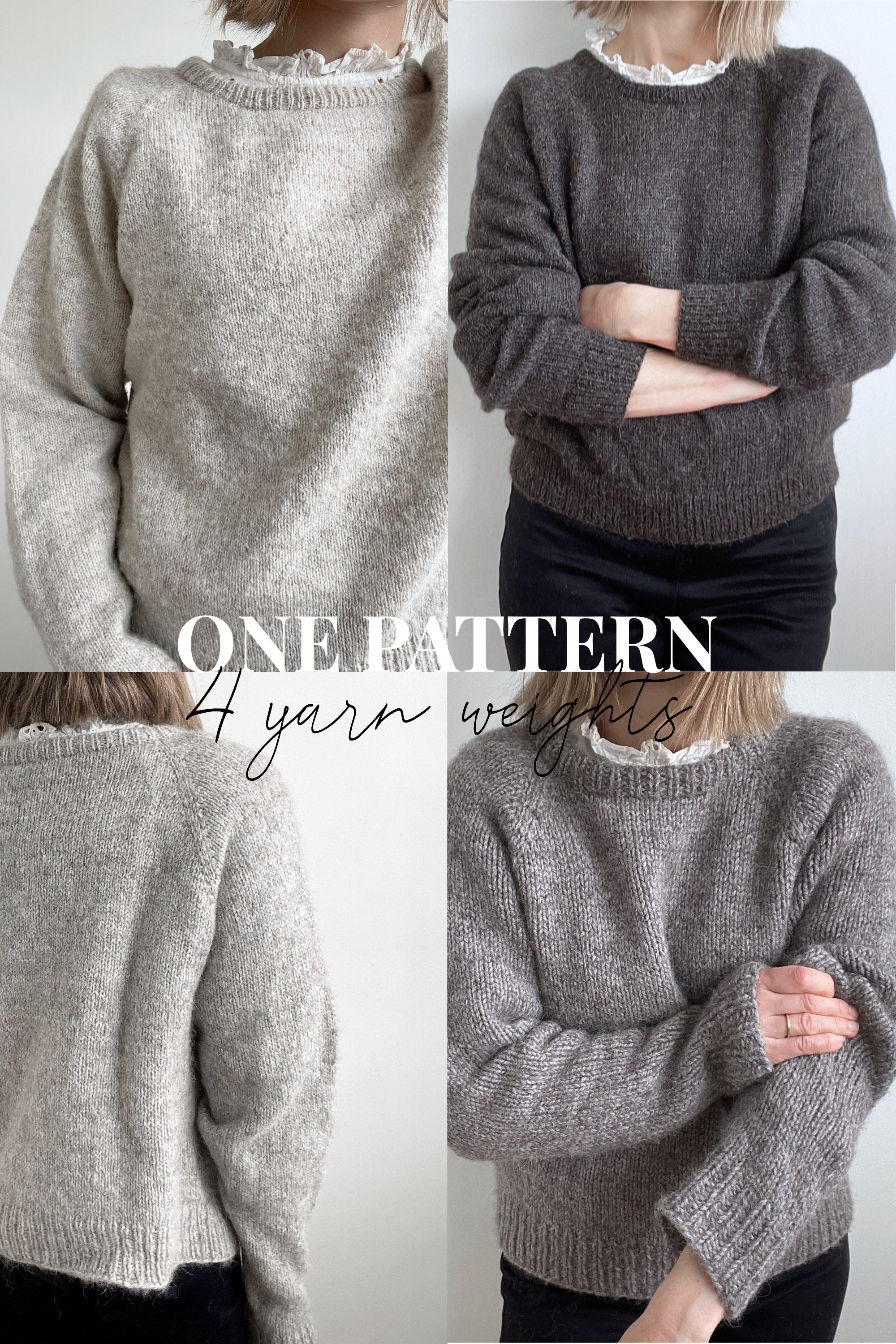 Cozy Fit Pullover Knitting Pattern | 4 Patterns in 1 | Easy | Raglan ...