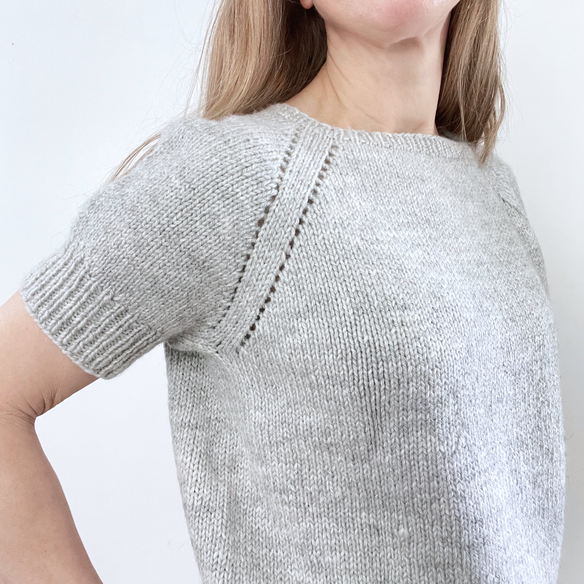 Basic Short Sleeve Pullover Knitting Pattern | 4 Patterns in 1 