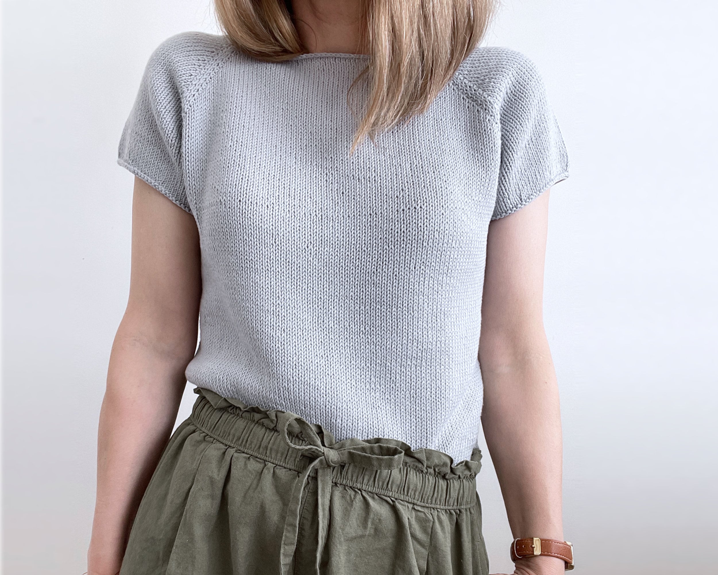 Basic Cotton T Shirt Knitting Pattern | 4 Patterns in 1 | Easy