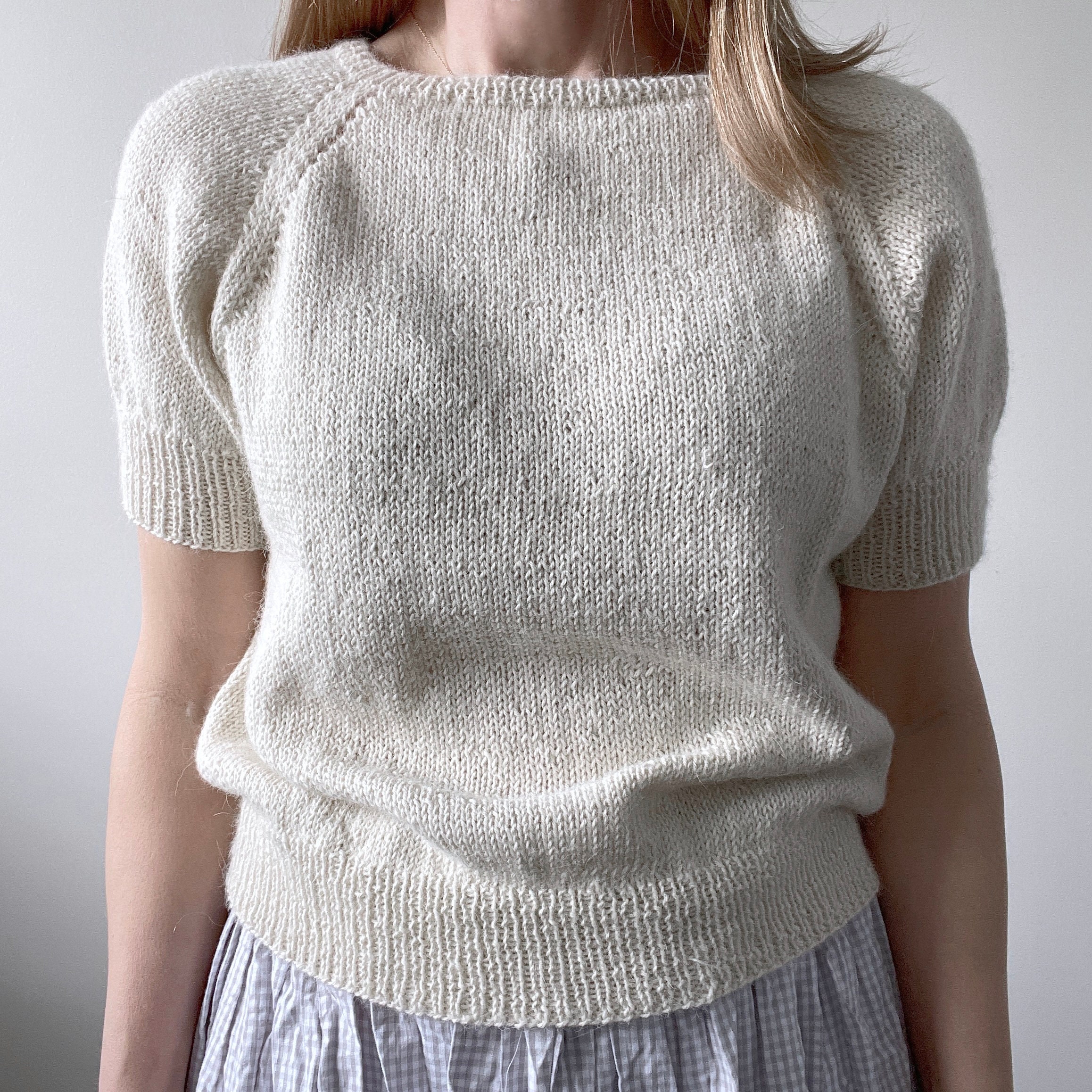 Basic Short Sleeve Pullover Knitting Pattern | 4 Patterns in 1 ...