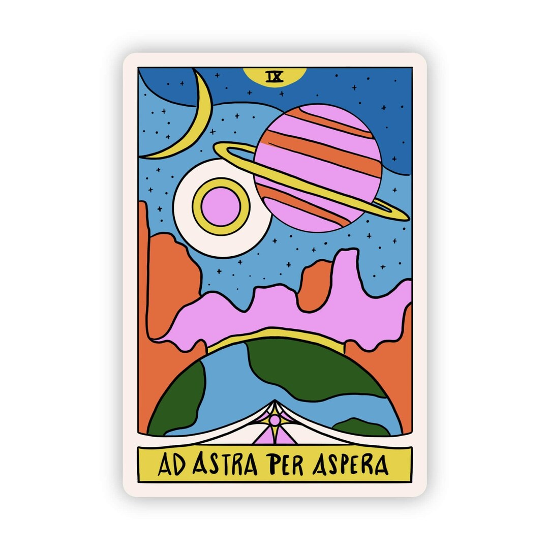 Ad Astra per Aspera Tarot Card Sticker - Etsy