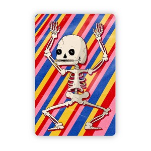 Dancing Skeleton Multicolor Halloween Sticker
