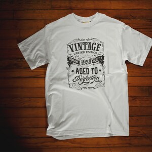 Vintage 1959 Aged to Perfection Crew Neck T-Shirt