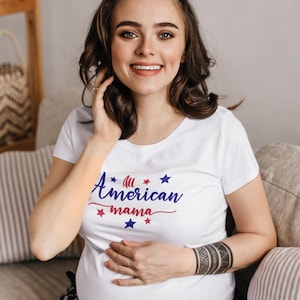 All American Mama 4th of July Crew neck T-Shirt