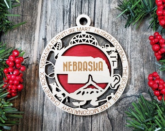 Nebraska Ornament