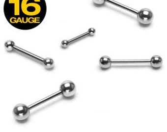 16 Gauge 316L Surgical Stainless Steel Barbell