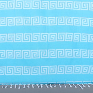 Home Decor Gifts, Patterned Towel, Beach Towel, 40x71 Inches Turquoise Cotton Towel, Wedding Favors, Bachelor Gift,