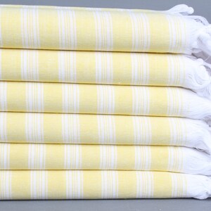 Turkish Towel, Wholesale Towels, Yellow Towel, Striped Peshtemal, 40x71 Inches Gift For Her, Bulk Order Towel, Scarf Peshtemal,
