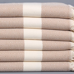 Organic Kitchen Towel, Tea Towel Favor, Brown Towel, Diamond Towel, 20x36 Inches Gift For Him, Decorative Towel, Spa Towel,