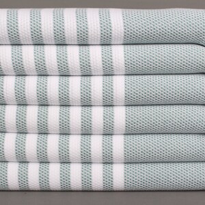 Monogram Hand Towel, Personalized Dish Towel, Green Towel, Striped Towel, 24x44 Inches Bathroom Towel, Guest Towel, Bath Decor Towel,