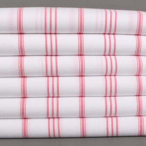 Cotton Woven Tea Towel, Monogram Hand Towel Bathroom, Pink Striped Towel, 24x36 Inches Gift For Her, Organic Towel, Dish Towel,