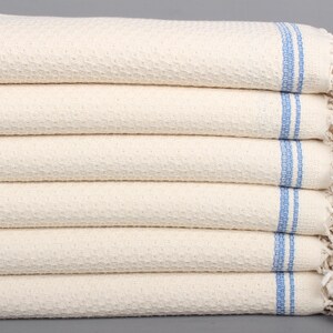 Personalized Gifts, 36x67 Inches Parliament Blue Cotton Towel, Wedding Favors, Striped Towel, Home Gift,