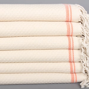36x67 Zoll Orange Baumwolltuch, Geschenk für sie, Peshtemal, gestreiftes Handtuch, individuelles Geschenk, Sommergeschenk, Stickerei Handtuch,