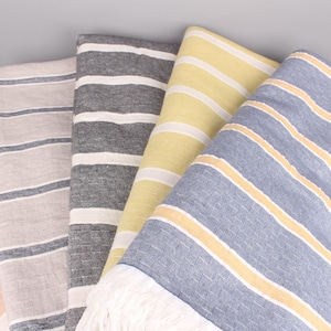 Custom Wedding Gifts, Personalized Blanket, Striped Throw, Personalized Gifts, 83&quot;x95&quot; Cotton Throw, Bride Gift,