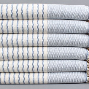 Organic Cotton Towels, Organic Towel, Navy Blue-Natural Peshtemal, Striped Peshtemal, 40x75 Inches Personalized Gifts, Gym Towel,