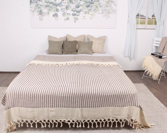 Türkische Decke, handgewebte Decke, Weinrot Überwurf, Diamant Decke, 75x89 Zoll Baumwolle Überwurf Decke für Couch, Oversize Decke,