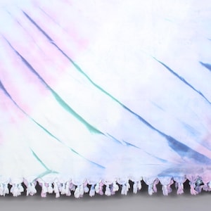 Bedspread, Bachelorette Party Favors, Striped Tie Dye Throw, 79"x95" Cotton Throw, Couch Throw Blanket, Wedding Favors, Bachelor Gifts,