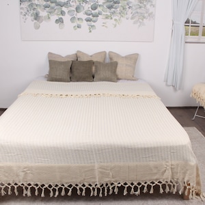 Turkish Bedspread, Couch Throw, Light Gray Throw, Diamond Blanket, 75x89 Inches Shower Curtain, Beach Blanket, Picnic Blanket,