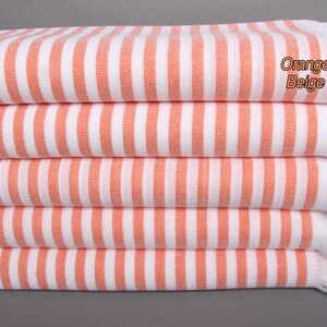Turkish Towel, 40&quot;x71&quot; Cotton Towel, Striped Towel, Bridesmaid Gift Towel, Turkish Beach Towel, Anniversary Gift For Her,