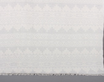 36x71 Inches Light Gray Cotton Towel, Personalized Gifts, Boyfriend Gift, Wedding Favors, Aztec Towel, Valentines Day Gift For Him,