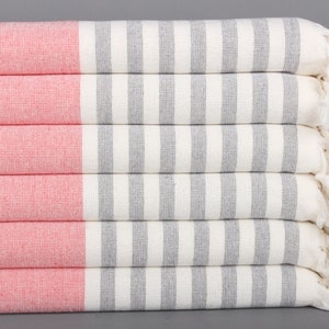 18x36 Inches Red Cotton Hand Towel, Personalized Kitchen Towel, Personalized Dish Towel, Personalized Gifts, Striped Terry Hand Towel,