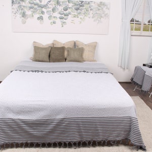 Wedding Gift Blankets, Turkish Blanket, White Throw, Diamond Throw, 79x103 Inches Throw Blanket, Beach Blanket, Turkish Throw,