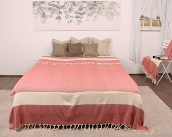 Wholesale Blankets, Wedding Gift Blankets, Red Blanket, Diamond Throw, 79x95 Inches Cotton Throw For Couch, Turkey Blanket,