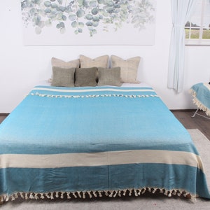 Groothandel dekens, Turkse deken, turquoise plaid, diamanten deken, 79 x 91 inch boho-sprei, designerdeken, biologische deken,