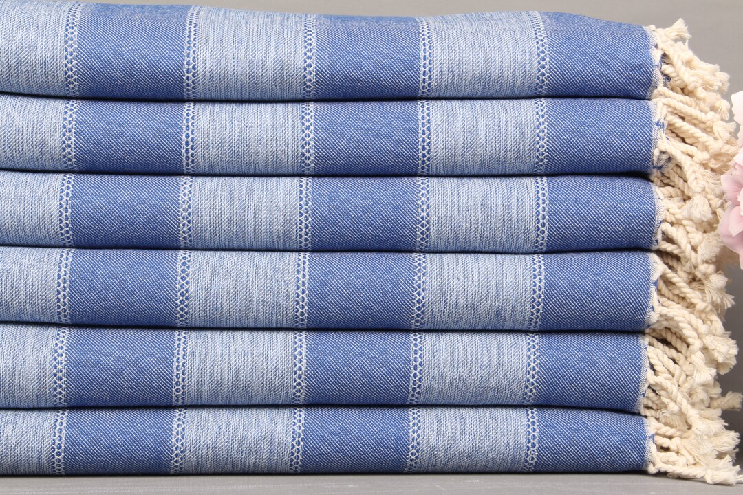 Embroidered Beach Towel, Custom Beach Towel, Sax Blueblue Towel