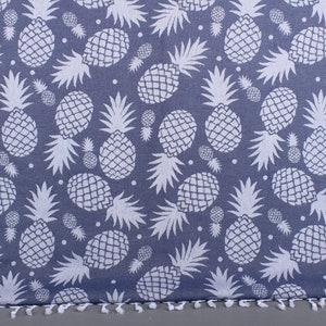 Pineapple Design Towel, Wedding Gift, Custom Beach Towel, Bridesmaid Gifts, 36x71 Inches Navy Cotton Towel, Personalized Gift For Her,