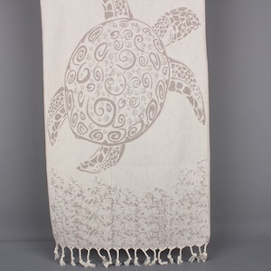 Carretta Patterned Hand Towel, Custom Hand Towel, 18x36 Inches Brown Cotton Hand Towel, Turkish Towel Hand Towel, Turkish Hand Towel,