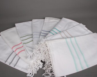 Monogram Turkish Towel, Striped Towel, Wedding Gifts Towel, Personalized Gift, 40"x71" Cotton Towel, Welcome Wedding Gift,