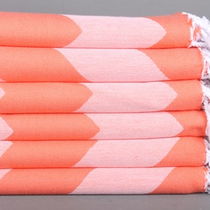 Brautdusche Gastgeschenke, Zickzack Design Handtuch 40x71 Zoll Orange Baumwolltuch, Hochzeitsgeschenk, personalisierte Geschenke, Weihnachtsgeschenke,
