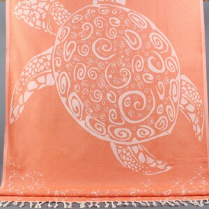 Wholesale Towels, Personalized Turkish Towel, Orange Peshtemal, Carretta Peshtemal, Patterned Peshtemal, Animal Peshtemal, 40x71 Towel