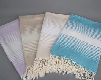40"x67" Cotton Towel, Sand-resistant towel, Best Beach Towel, Striped Towel, Home Decor Gifts, Wedding Day Gift For Bride,