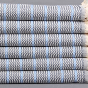 Turkish Towels for Beach, Personalized Bath Towel, Dark Gray-Blue Towel, Striped Towel, 40x71 Inches Bridal Shower Favors, Gym Towel,