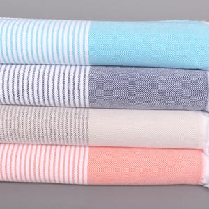Personalized Gift, Bachelorette Party Gift, 40&quot;x71&quot; Cotton Towel, Striped Towel, Home Decor Gifts, Gift For Best Friend,