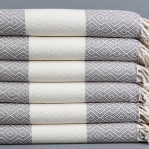 Wholesale Towels, Organic Towel, Gray Towel, Diamond Peshtemal, 38x67 Inches Bridal Shower Towel, Home Decor Peshtemal, Holiday Peshtemal,