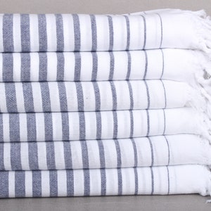Brautjungferngeschenk, personalisierte Geschenke, Spa-Geschenk, individuelle Strandtuch, 36x67 Zoll Marine Baumwolltuch, gestreiftes Handtuch, Familiengeschenkkorb,