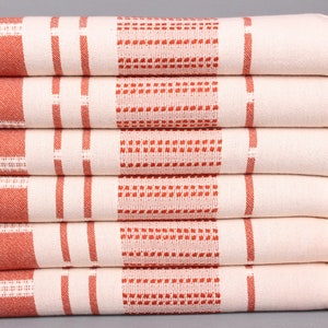 Organic Beach Towel, Red Striped Peshtemal, 38x75 Inches Turkish Towel for Gift, Turkish Towel for 1st Anniversary, Home Decor Towel,