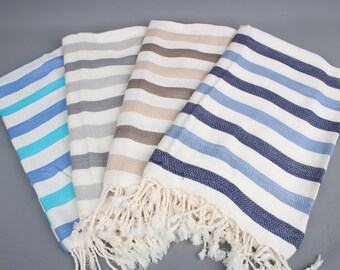 Striped Towel, Bachelorette Party Gifts, Quick-dry peshtemal, 40"x67" Cotton Towel, Personalized Wedding Gift, Valentines Day Gift Idea,