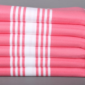 Striped Towel, Bachelorette Party Gift, Monogrammed Beach Towel, 40x71 Inches Vermilion Cotton Towel, Bachelorette Party Decorations,