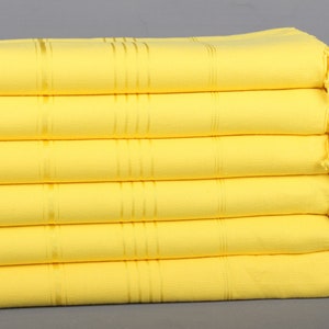 40x71 Inches Yellow Cotton Towel, Personalized Gift, Custom Beach Towel, Bridal Shower Favors, Striped Towel, Best Friend Christmas Gift,