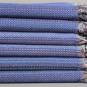 Turkish Bath Towel, Organic Towel, Sax Blue Towel, Herringbone Towel, 36x71 Inches Bridesmaid Towel Gift, Pareo Peshtemal, Travel Peshtemal,