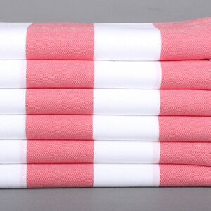 Turkish Beach Towel, 40x71 Inches Red Cotton Towel, Striped Towel, Custom Gift, Bridal Shower Gift, Wedding Day Gift For Bride,