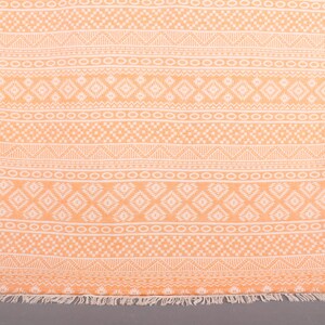 Brautdusche Geschenk, 36x67 Zoll Orange Baumwolltuch, handgemachtes Geschenk, individuelles Geschenk, Geometrisches Handtuch, Stickerei Handtücher,